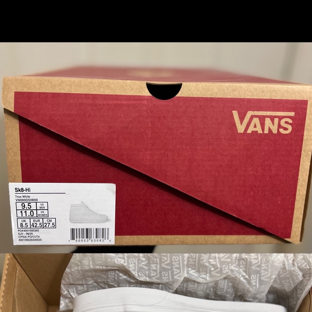 Sk8 Hi ‘True White’ Vans